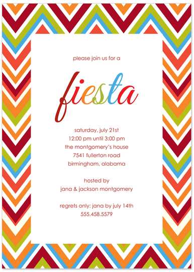 Flamestitch Fiesta Invitations